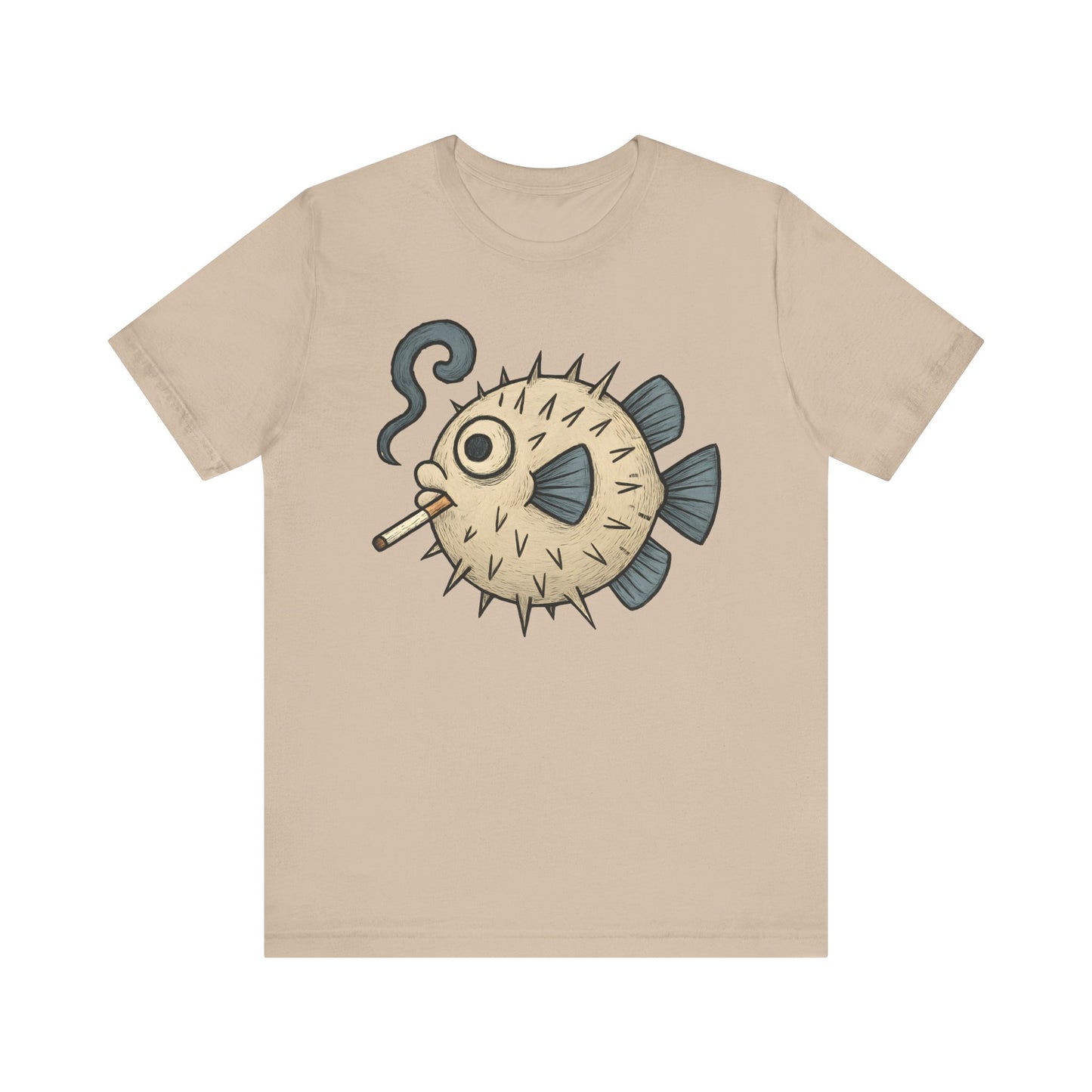 Pufffer Fish Smoking Cigarette T-Shirt