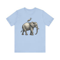 Elephant and Egret - Pastel T-Shirt