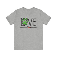 Love Dog Paw Print T-Shirt