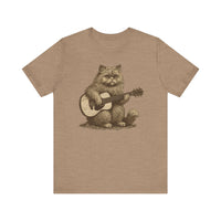 Persian Cat Playing Acoustic Guitar