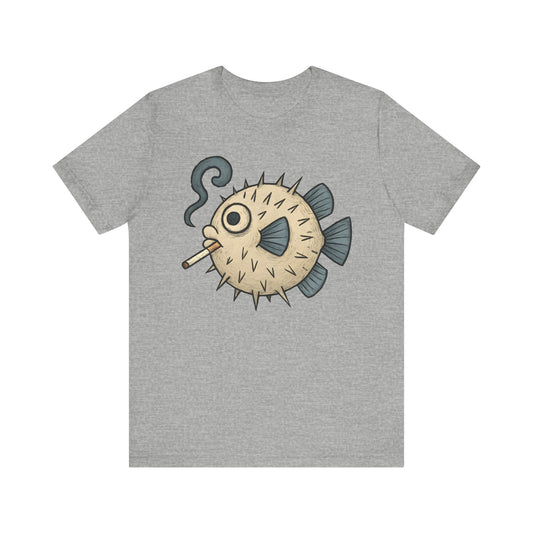 Pufffer Fish Smoking Cigarette T-Shirt