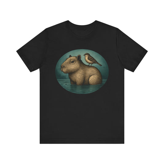Capybara and Sparrow T-Shirt