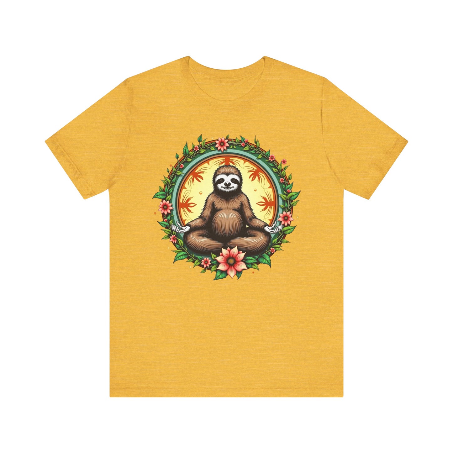 Meditating Sloth Mandala T-Shirt