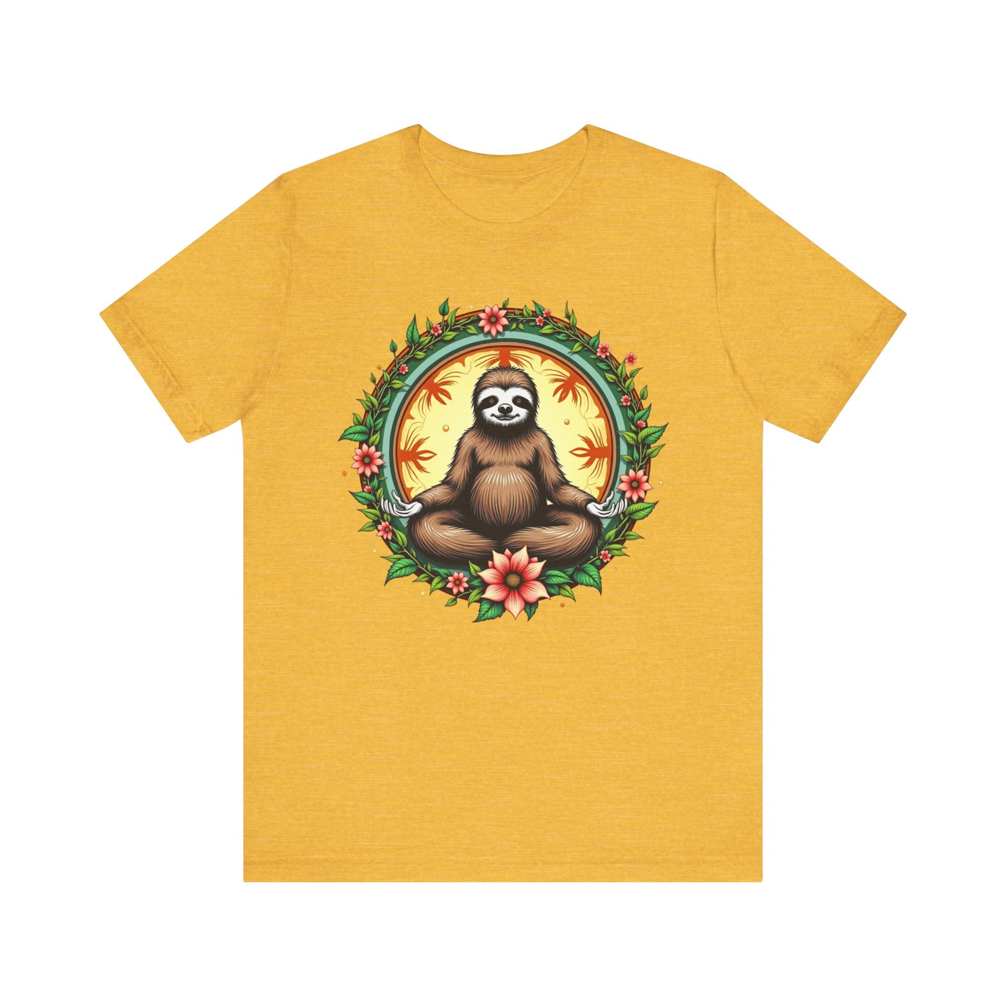 Meditating Sloth Mandala T-Shirt