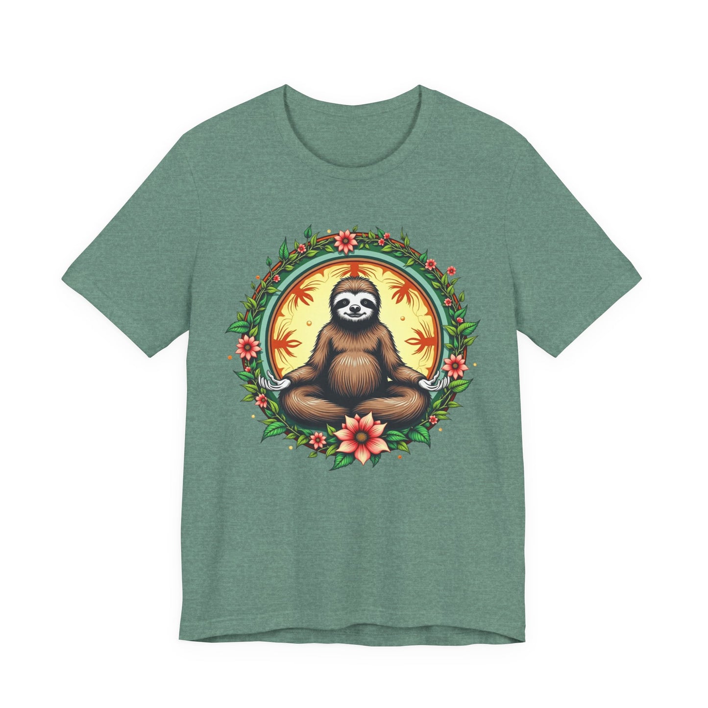 Meditating Sloth Mandala T-Shirt