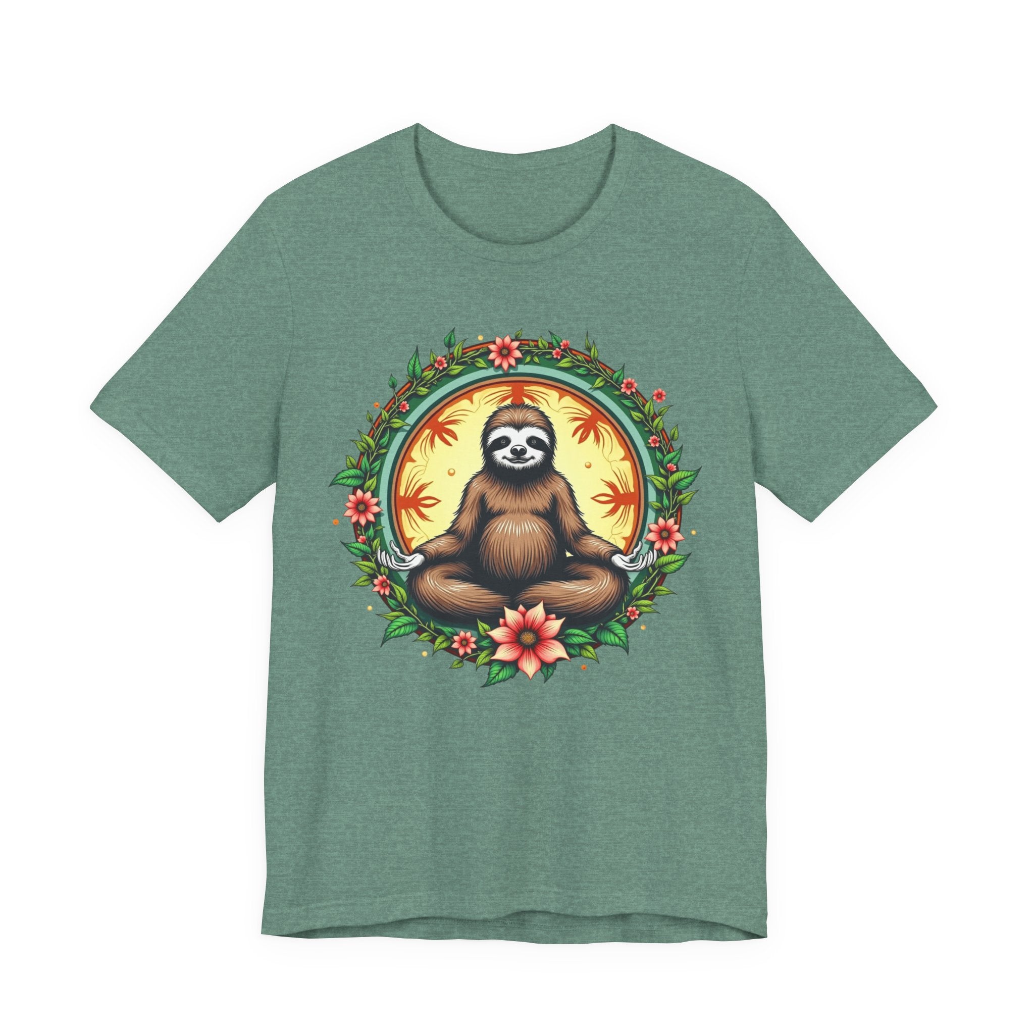 Meditating Sloth Mandala T-Shirt