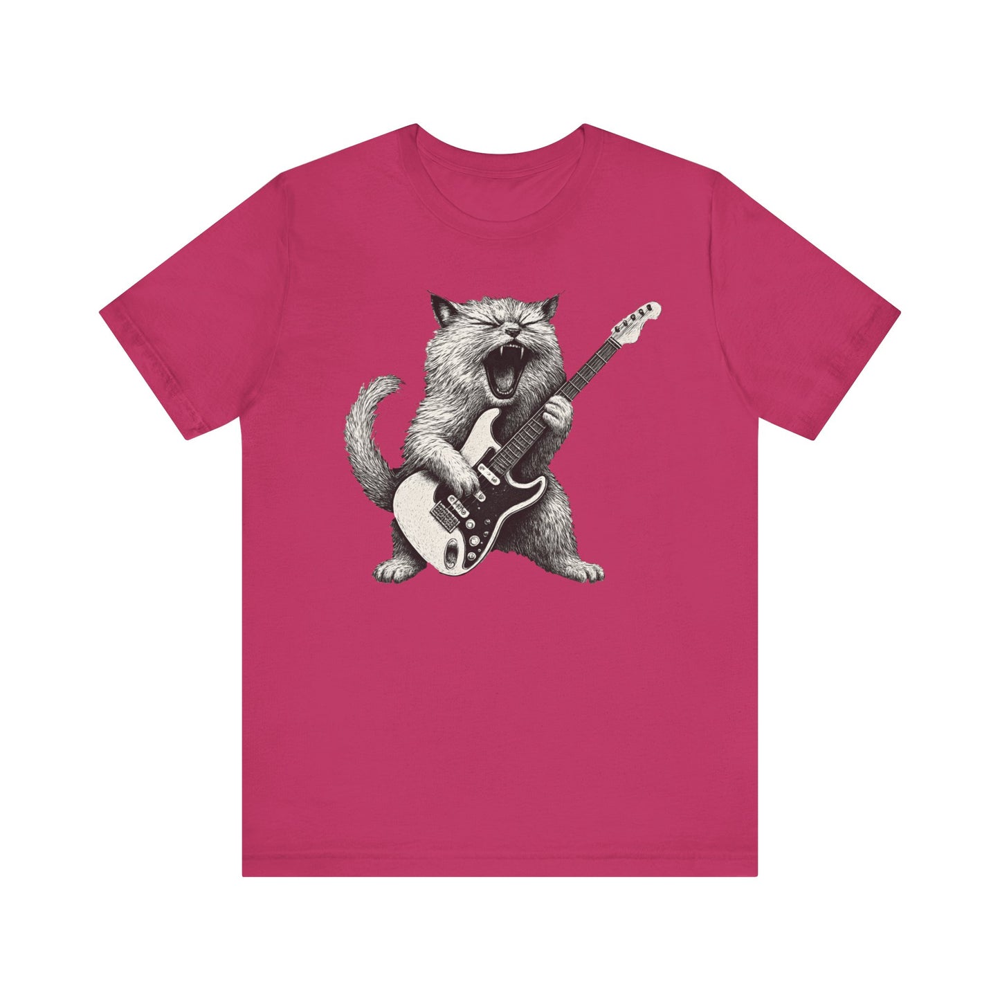 Persian Cat Playing Guitar T-Shirt