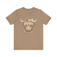 Flowery Highland Cow T-Shirt