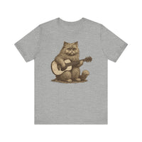 Persian Cat Playing Acoustic Guitar