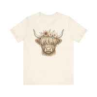 Flowery Highland Cow T-Shirt