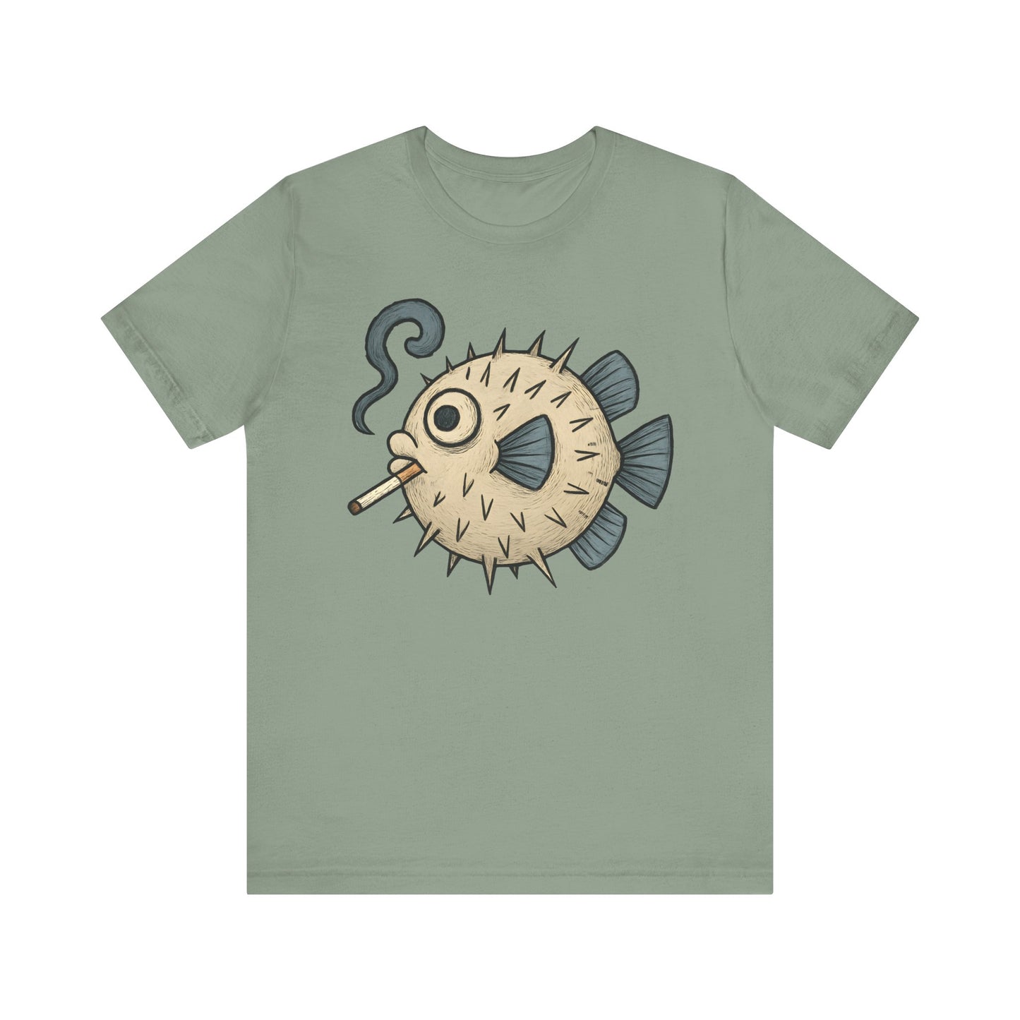 Pufffer Fish Smoking Cigarette T-Shirt