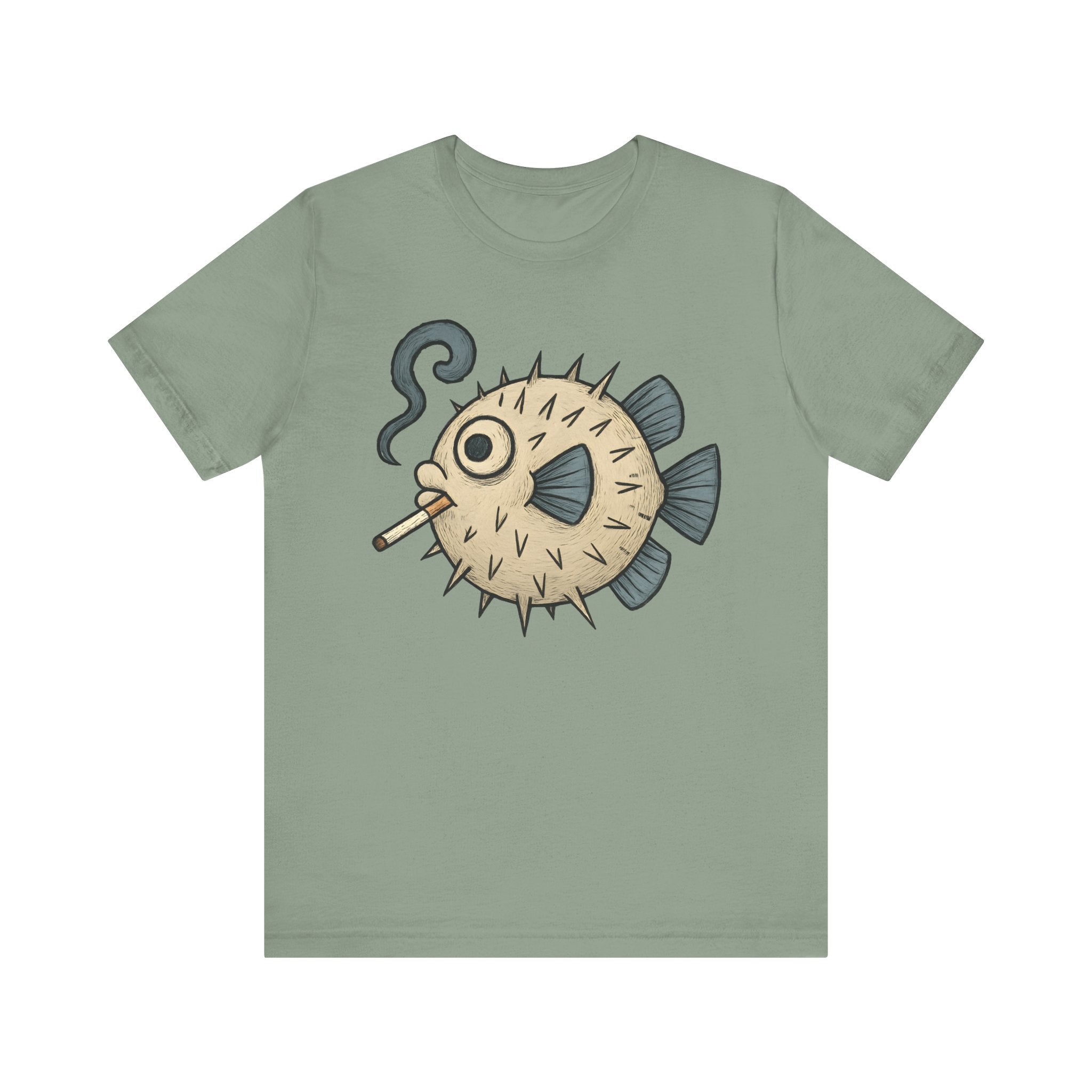Pufffer Fish Smoking Cigarette T-Shirt