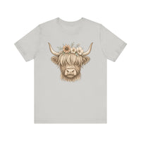 Flowery Highland Cow T-Shirt