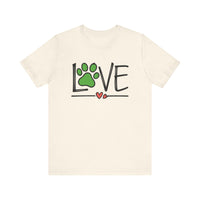 Love Dog Paw Print T-Shirt