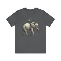 Elephant and Egret - Pastel T-Shirt
