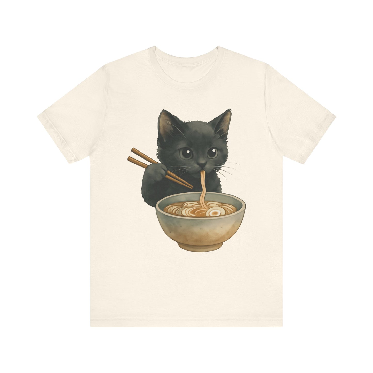 Kitten Eating Ramen T-Shirt