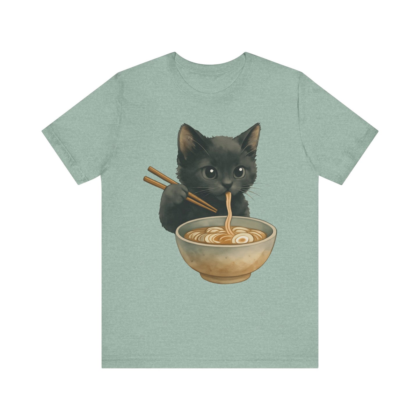 Kitten Eating Ramen T-Shirt