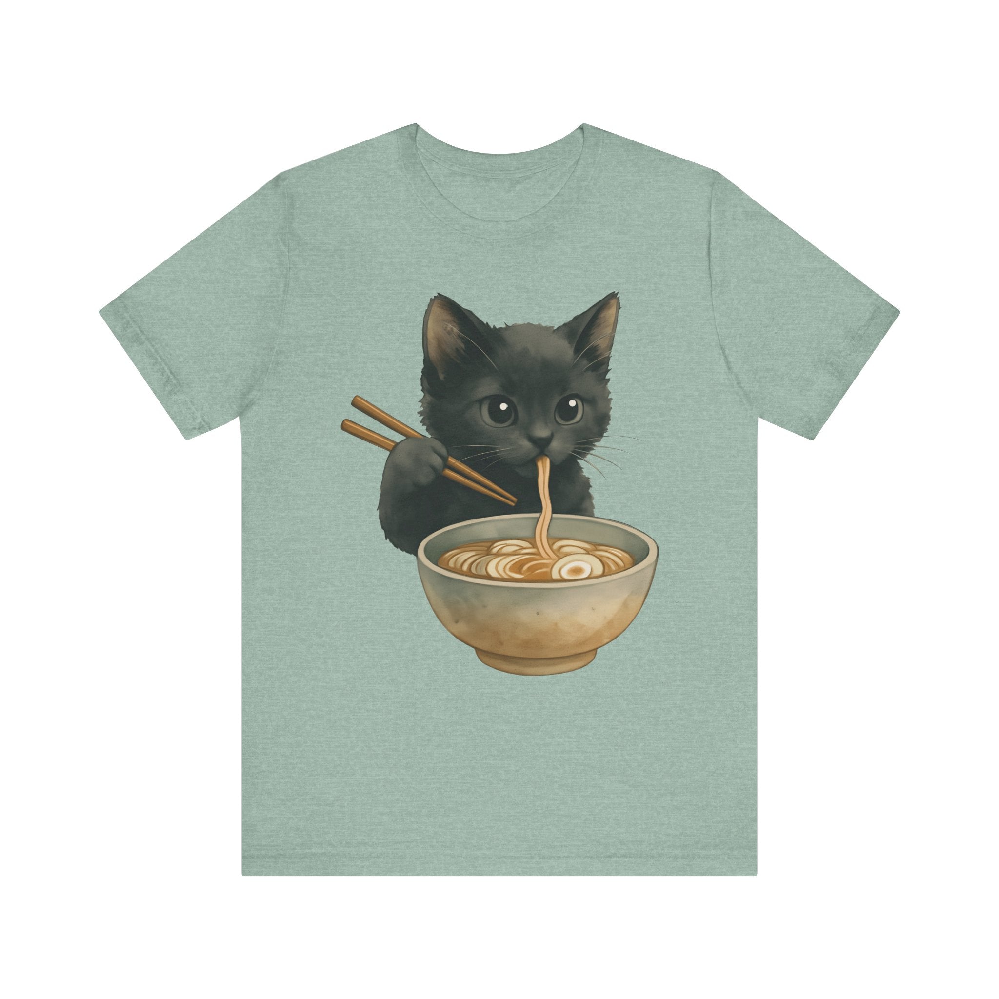 Kitten Eating Ramen T-Shirt