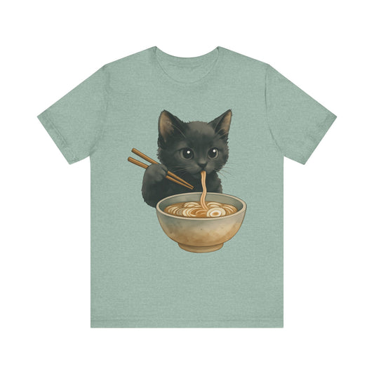 Kitten Eating Ramen T-Shirt