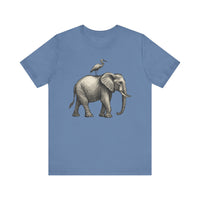 Elephant and Egret - Pastel T-Shirt