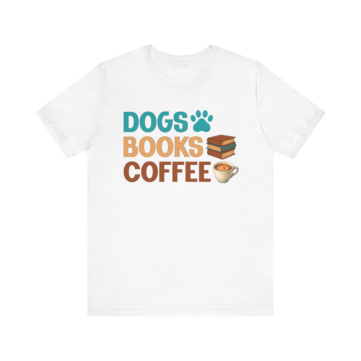 Dogs Books Coffee T-Shirt