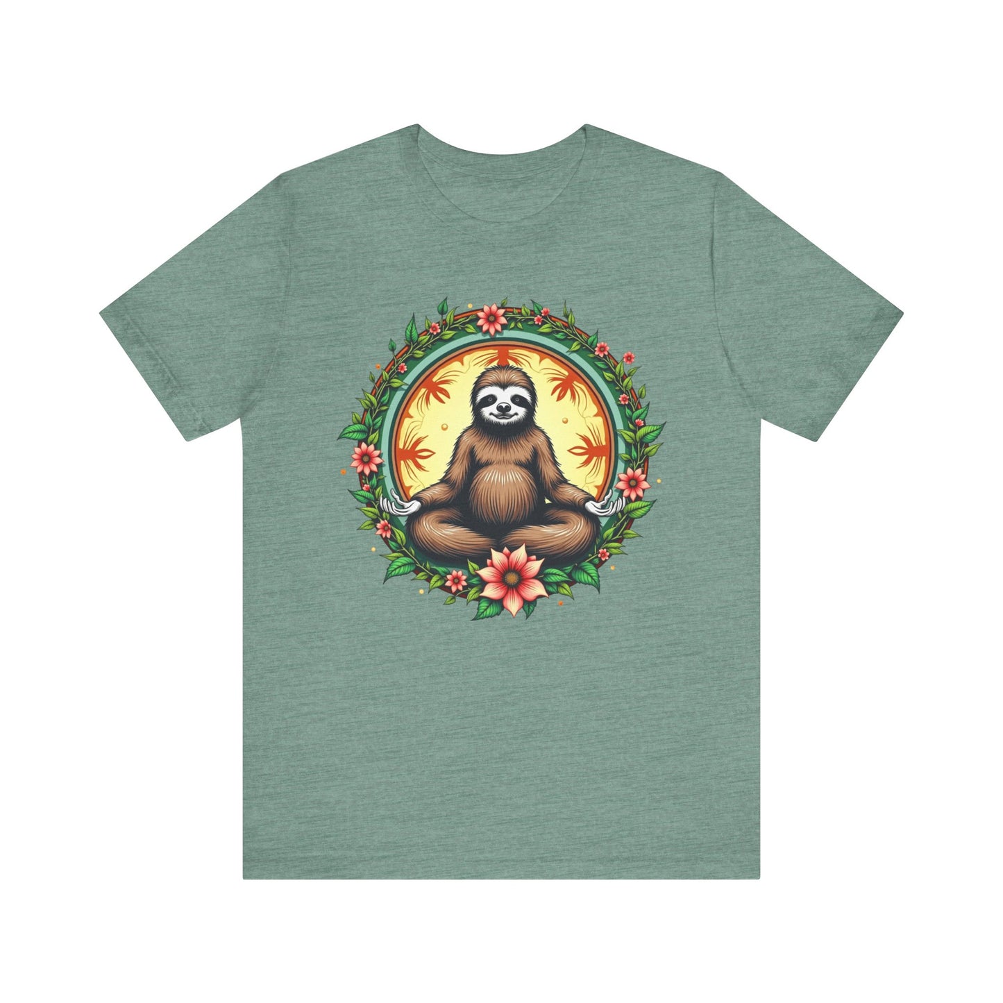 Meditating Sloth Mandala T-Shirt