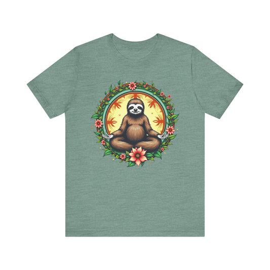 Meditating Sloth Mandala T-Shirt