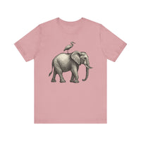 Elephant and Egret - Pastel T-Shirt