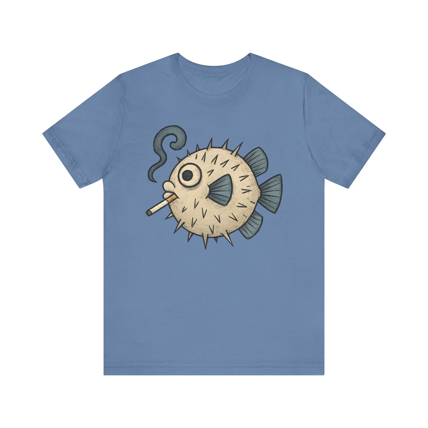 Pufffer Fish Smoking Cigarette T-Shirt