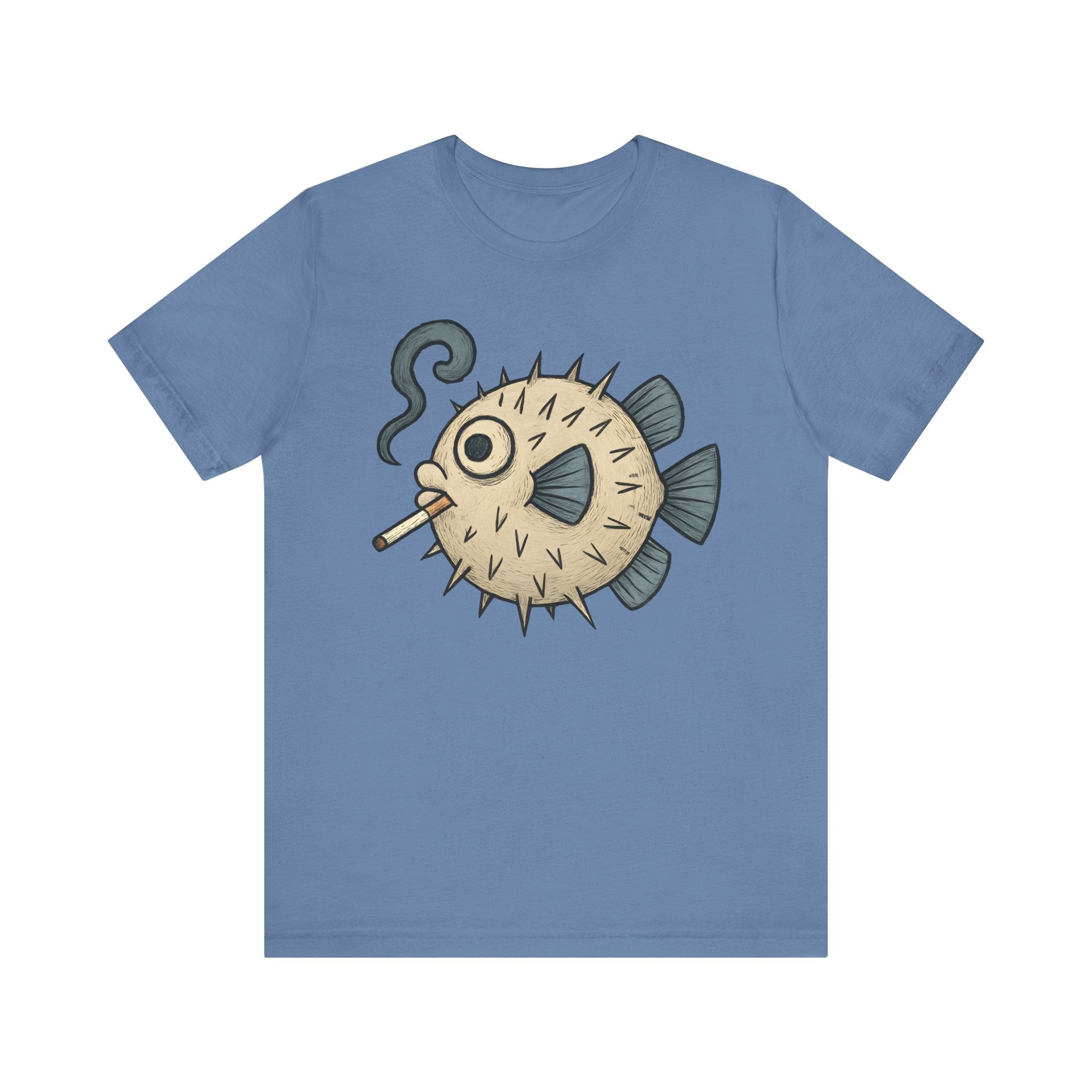 Pufffer Fish Smoking Cigarette T-Shirt