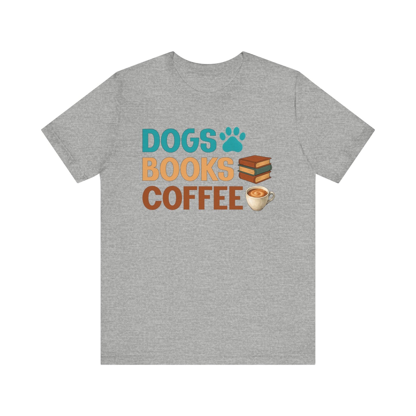 Dogs Books Coffee T-Shirt