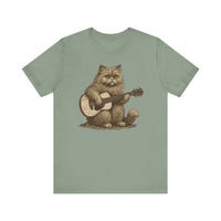 Persian Cat Playing Acoustic Guitar