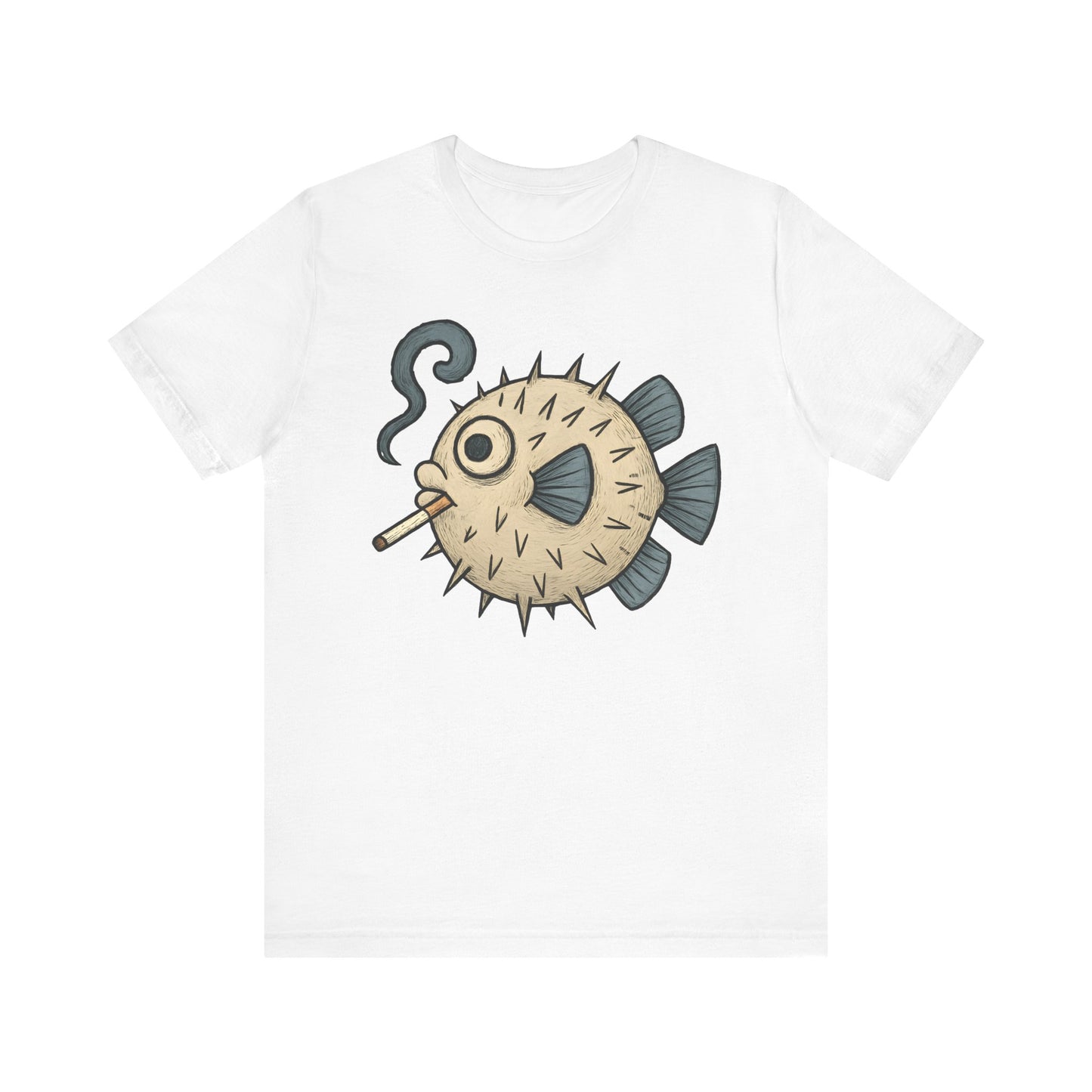 Pufffer Fish Smoking Cigarette T-Shirt
