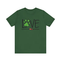 Love Dog Paw Print T-Shirt