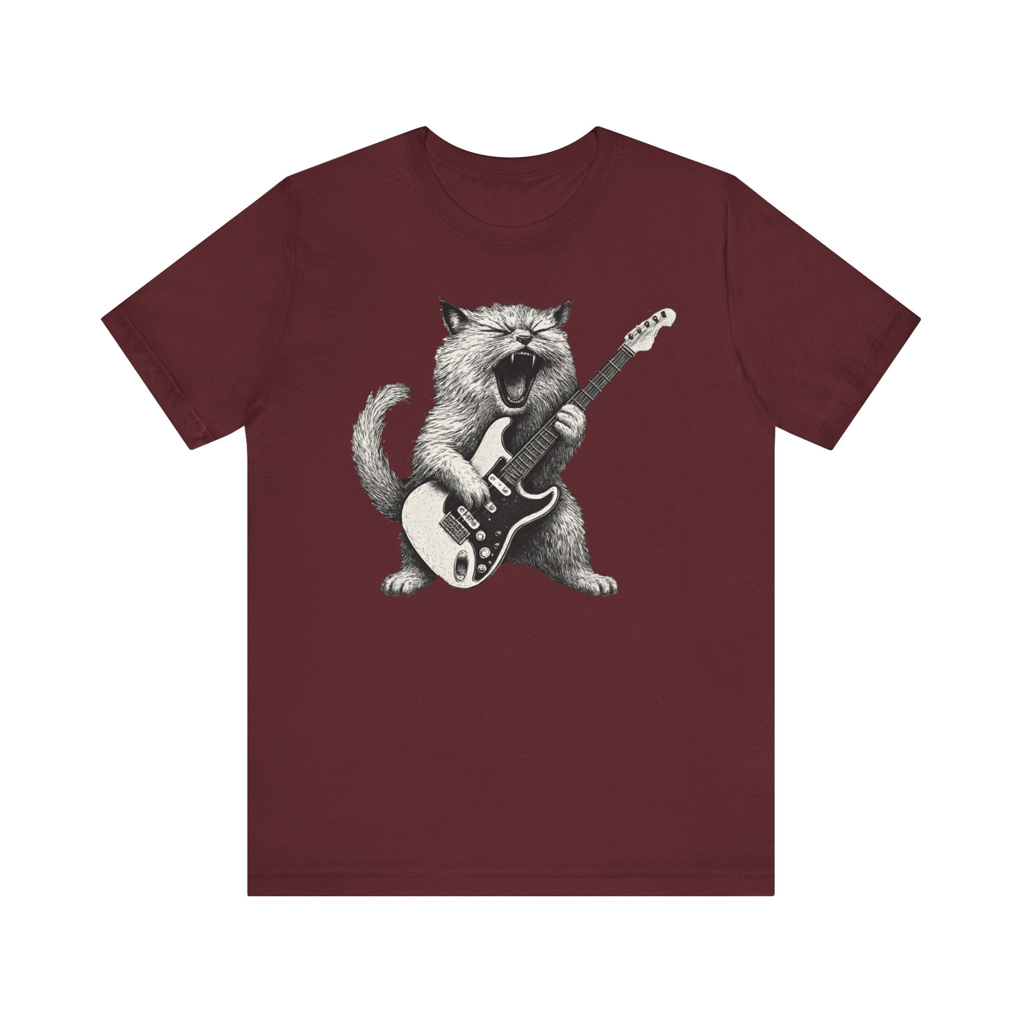 Persian Cat Playing Guitar T-Shirt