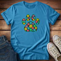 Flowered Paw T-Shirt
