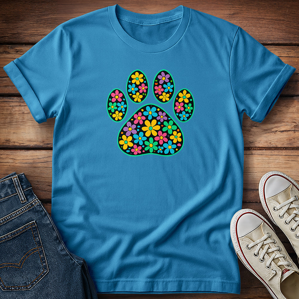 Flowered Paw T-Shirt