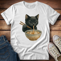 Kitten Eating Ramen T-Shirt