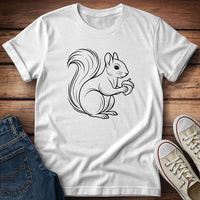 Squirrel Line Art T-Shirt