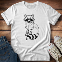 Line Art Reccoon T-Shirt