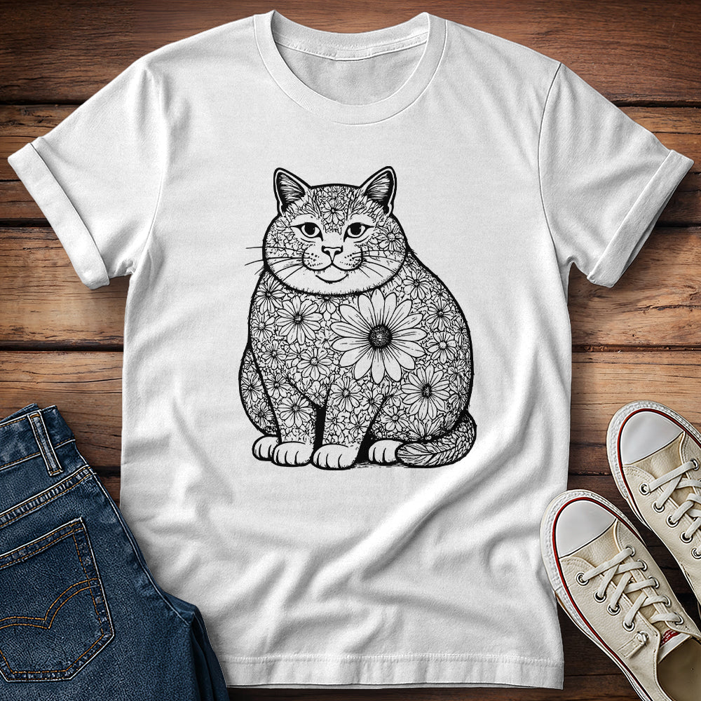 Fat Cat Sunflower T-Shirt