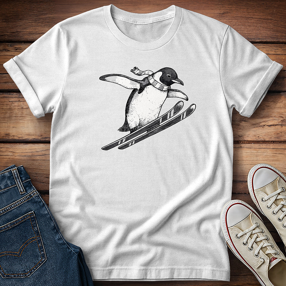Penguin Ski Jump - Little Bird, Big Drop T-Shirt