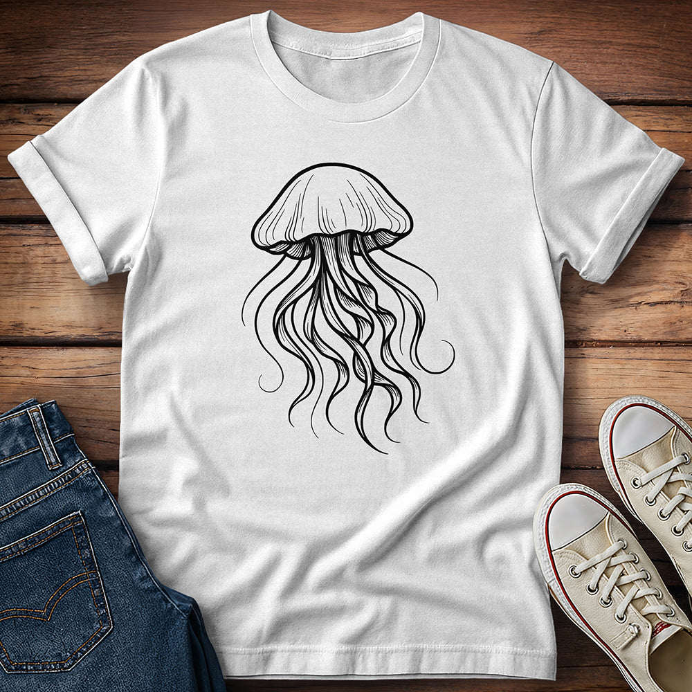 Line Drawn Jelly Fish T-Shirt