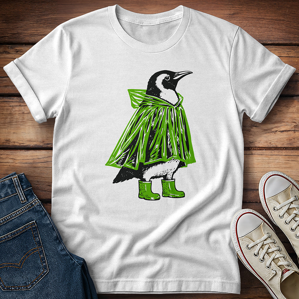 Penguin in Boots Green T-Shirt