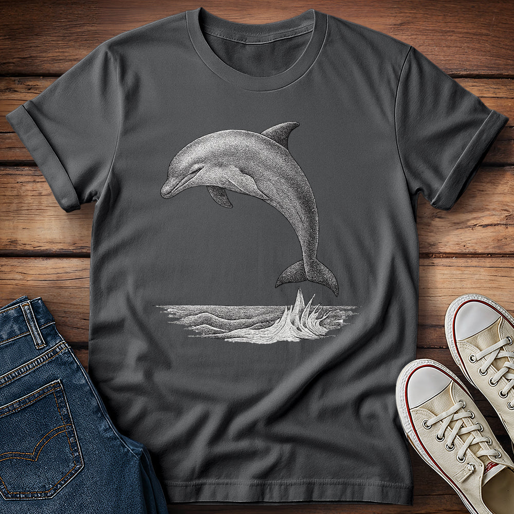 Stippled Dolphin T- Shirt