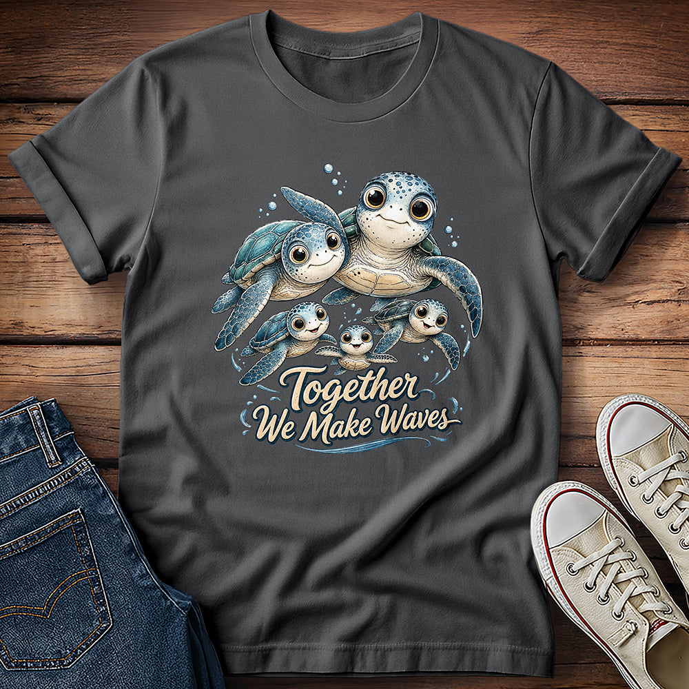 Turtle Family - Together We Make Waves T-Shirt