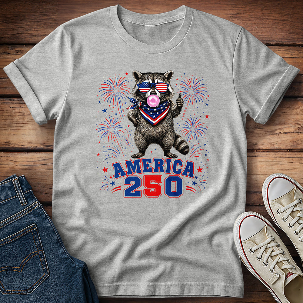 America 250th Raccoon T-Shirt
