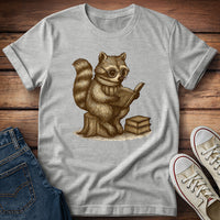 Raccoon Reading T-Shirt