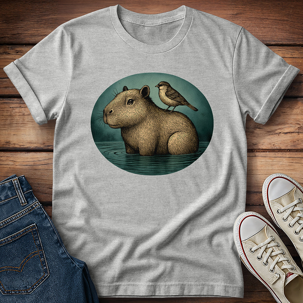 Capybara and Sparrow T-Shirt