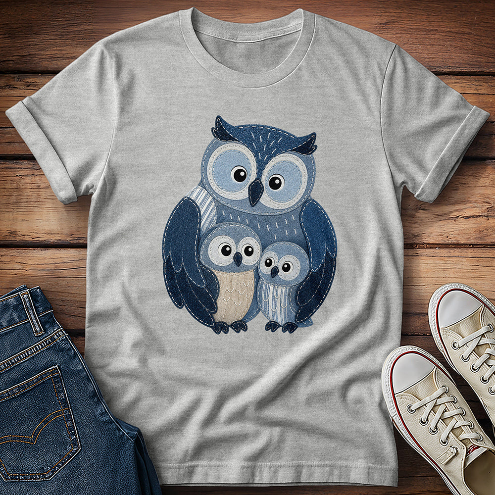 Patchwork - Owl Family T-Shirt